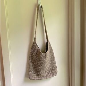 The Sak Tan Crochet Shoulder Bag